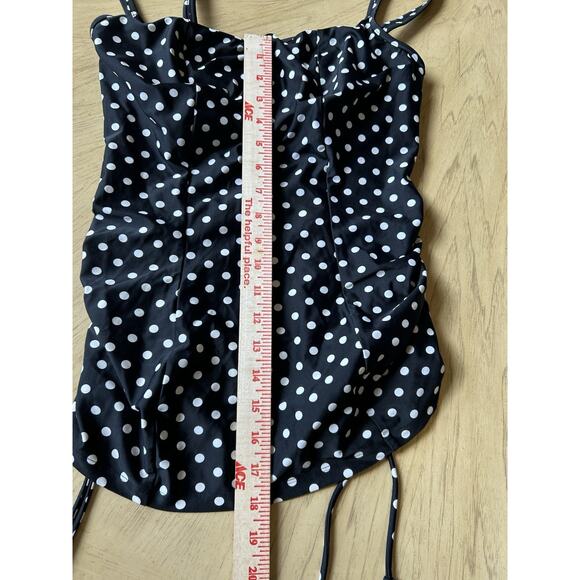 Panache Anya Tankini Black Polka Dot Adjustable Side Bikini Swim Top 32E/32DDD - Picture 7 of 11